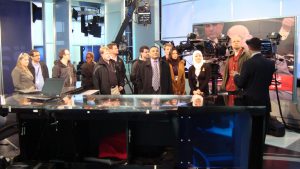 Foreign service officers in training visit the Alhurra studios.