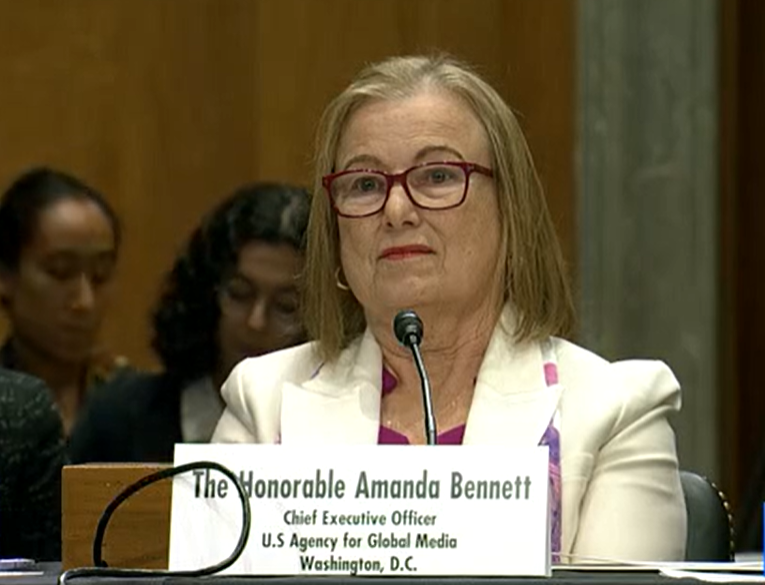 CEO Amanda Bennett testifies before Senate subcommittee on role of fact-based journalism in contested information environments